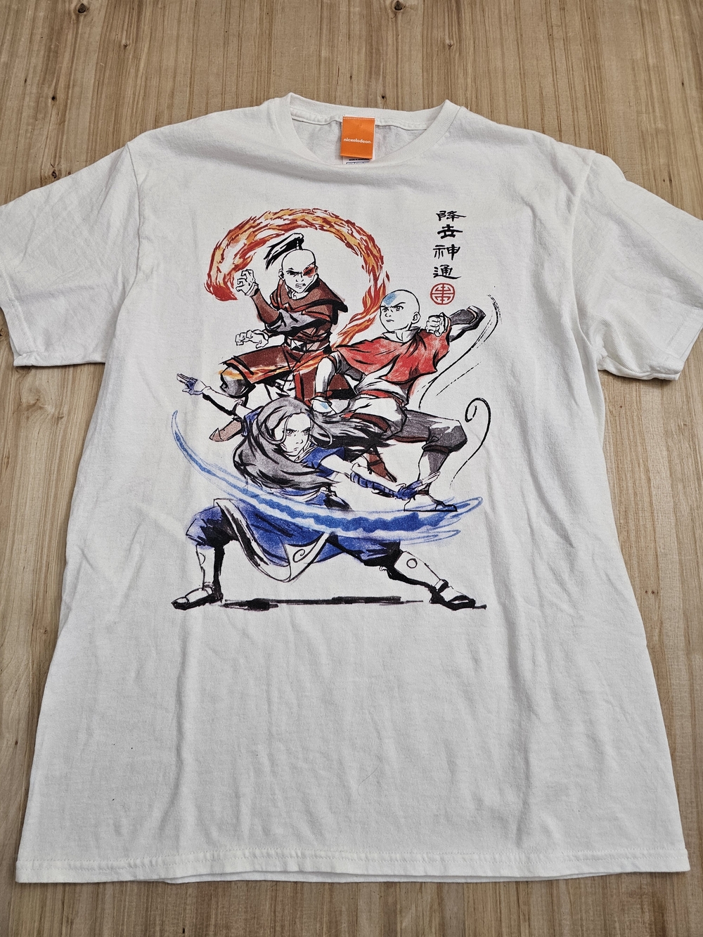 Nickelodeon White Short-Sleeve Avatar-Inspired Elemental Heroes Tee